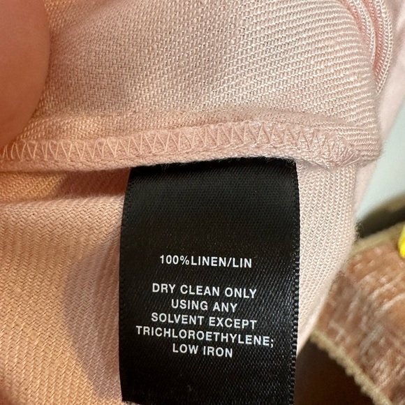 Lafayette 148 New York 100% Linen Pink Peach One Button Blazer Jacket Size 10 - Picture 8 of 8